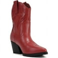 thumbnail image 4 of Soda “BLAZING” Women's Western Ankle Boots, Stitched, Pointed Toe, Low Heel - Fire Red - Size 7, 4 of 4