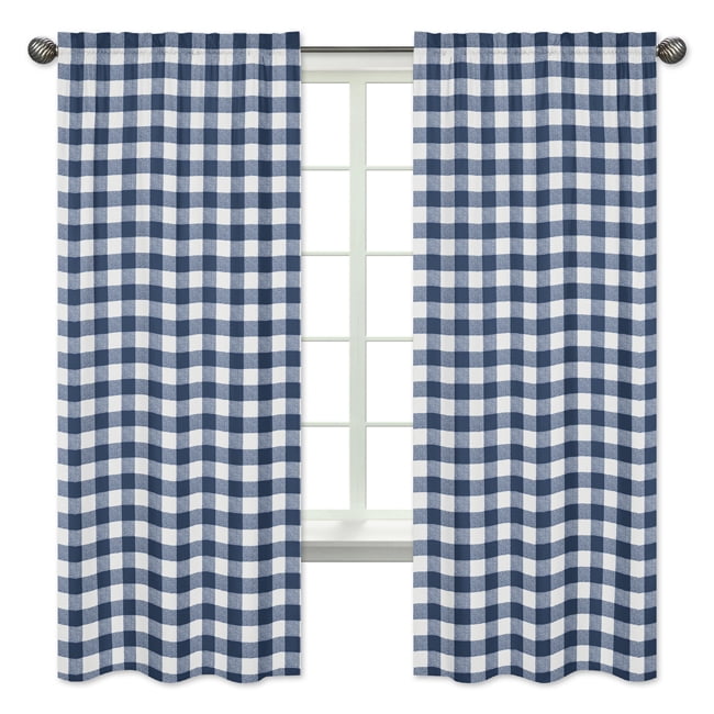 Cobalt Blue and Navy Boxed Windowpane Print with Thin White Pinstripes and Batik Texture Accents main image 0
