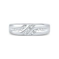 thumbnail image 2 of FB Jewels 14kt White Gold Mens Round Diamond Wedding Band Ring 1/8 Cttw Size 8.5, 2 of 4