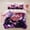 Purple, variant on NTBED Black Girl Princess with Wings Comforter Set Pink Gradient Glitter Rainbow Galaxy 6pcs Kids Bedding Set Twin Bed in a Bag