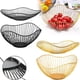 thumbnail image 3 of Cesta de Hierro para Frutas, Recipiente para Frutas, Cesta de Exhibición para el Hogar, Bandeja para Pan y Bocadillos, Bandeja para Almacenar Bocadillos, Corta, Dorada., 3 of 5