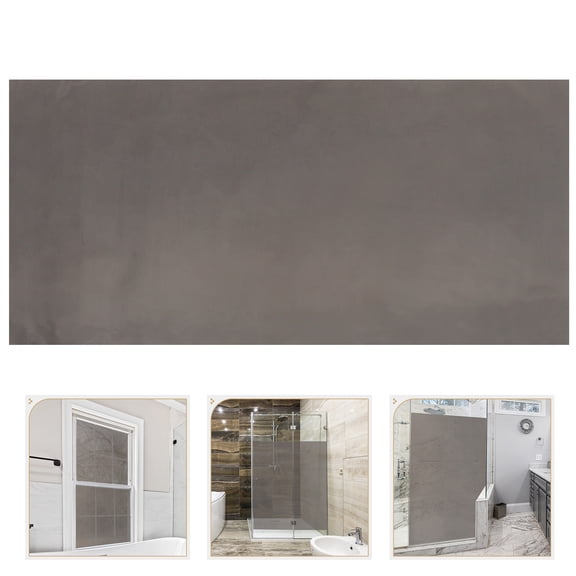 LOLIPPYY Window Privacy Film Grey Pet Material No Glue Static Cling for Sliding Doors