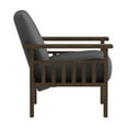 thumbnail image 4 of Amerllia Dark Gray Fabric Upholstery Solid Wood Accent Chair, 4 of 7