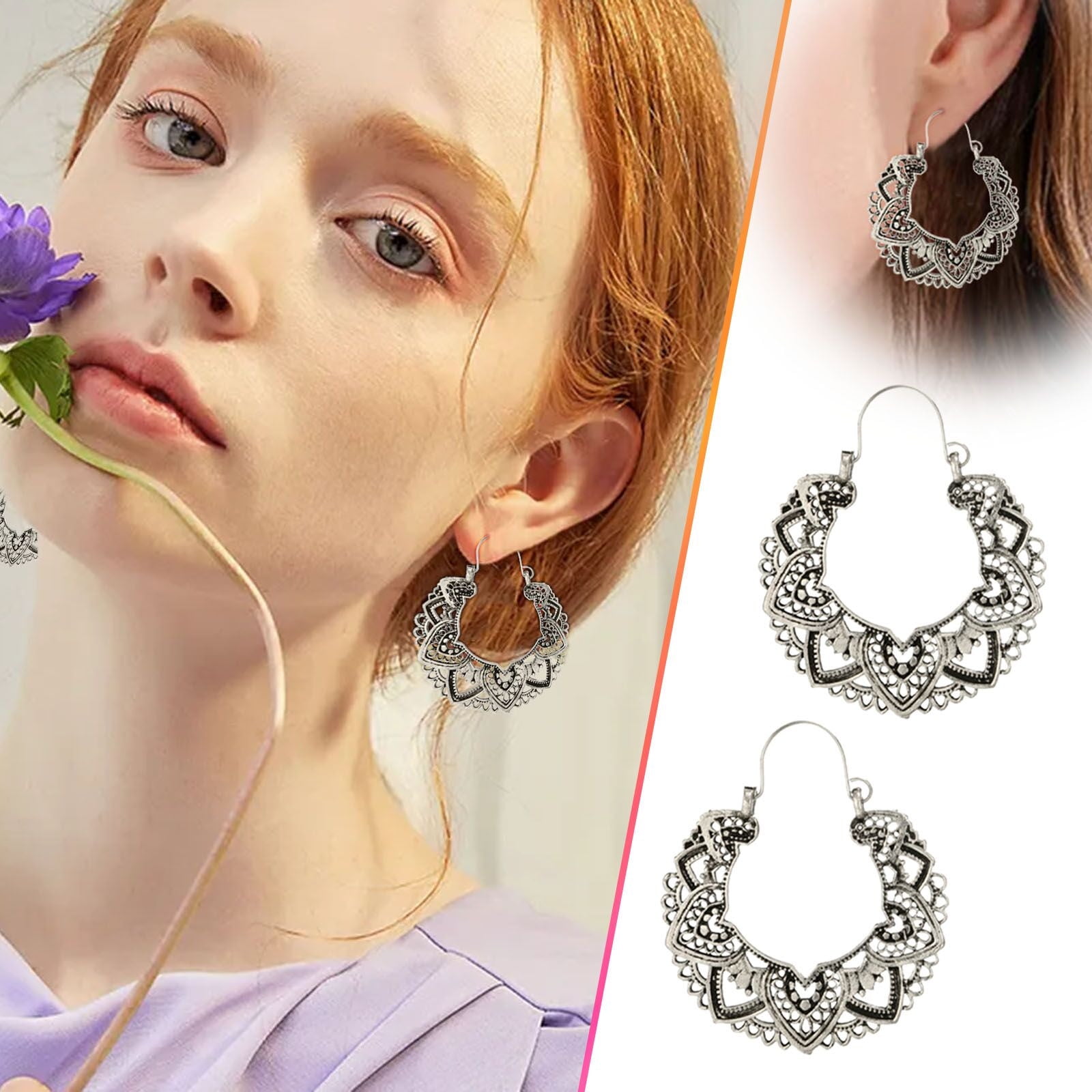 zanvin Mothers Day Gifts Ethnic Vintage Earrings Classic Hollow Earrings Women s Jewelry Gifts On Clearance