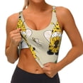 thumbnail image 4 of PAYOHTO Women's Sports Vest Gnomes Bees And Sunflowers Cute Quick-drying Breathable Lightweight Elastic Exercise Daily Wear Summer Gift, 4 of 10