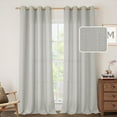 thumbnail image 1 of PinesC Light Grey Linen Curtains for Bedroom, 84 Inch Faux Linen Textured Light Filtering Privacy Drapes Grommet Window Panels for Living Room, Set of 2 Panels, 52 x 84 Inch, 1 of 5