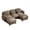 Brown, variant on Aoowow 72.4'' 2 Seater Cloud Sofa, Chenille Modular Couch with Deep Seat, Soft Loveseat for Living Room, Apartment, Blue