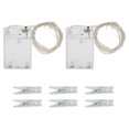 thumbnail image 2 of Cadena de luces con clip para fotos, luces decorativas navideñas con 80 clips para bodas, 2 of 8