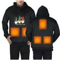 thumbnail image 2 of Bcresic Deals,Unisex Heated Hoodies Soft Fleece Electric Heating Hoodie for Men Women Lightweight Kangaroo Pocket Winter Sweatshirt 5 Zones Heating Fleece Hooded(Black,XXXL), 2 of 9