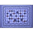 thumbnail image 1 of Ahgly Company Indoor Rectangle Abstract Blue Contemporary Area Rugs, 2' x 5', 1 of 4