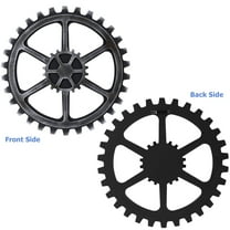 MLINS WINOMO 24cm Black Gear Wall Decoration for Home Bar Art Craft Hexagon Decor