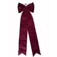 thumbnail image 1 of Holiday Time 70-Inch Giant Burgundy Velvet Bow Decoration, 22.83 x 70 Inches, 1 of 5
