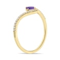 thumbnail image 2 of SZUL Women's 1/4 Carat TW Amethyst and Diamond V Shape Ring in 10K Yellow Gold, 2 of 6