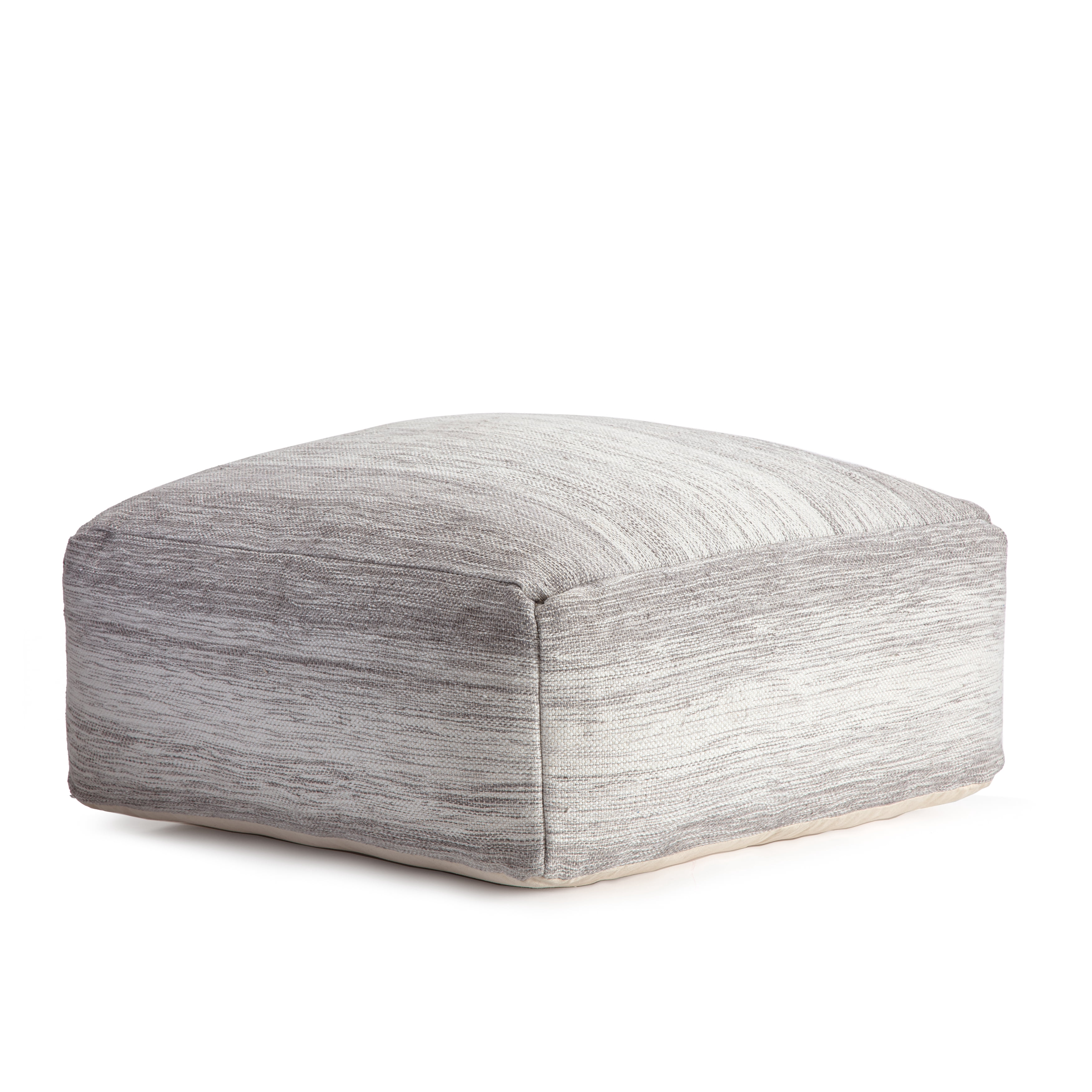 Anji Mountain Cotton Polyester Square Poufs