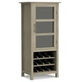 thumbnail image 3 of Simpli Home Avalon 12-Bottle SOLID WOOD 23-inch-Wide Contemporary High Storage Wine Rack Cabinet in Distressed Grey, 3 of 12