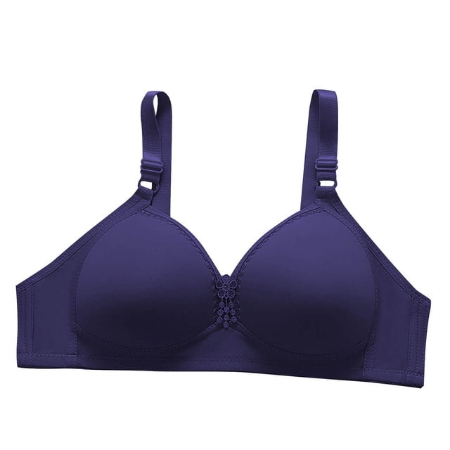 Mgmyaa Bras for Women Solid Color Back Buckle Thin Style Ventilate Bra Wireless Bras
