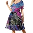 thumbnail image 3 of Vestido Zebra Life de manga corta Moda mujer Vestidos casuales Vestidos de mujer, 3 of 7
