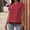 Red, variant on Caywon Women's Fashion Striped Casual Short Sleeve Round Neck T Shirt Breathable Classic Striped for Daily Weekend Outdoor Casual Wear