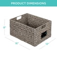 thumbnail image 7 of Best Choice Products Set of 2 16in Woven Water Hyacinth Pantry Baskets w/ Chalkboard Label, Chalk Marker - Gray, 7 of 7