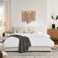 thumbnail image 4 of King Size Platform Bed Frame with Storage, Storage Upholstered Hydraulic Platform Bed with Integrated Headboard, Lift Up Platform Bed for Bedroom, Apartment, Beige, 4 of 9