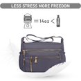 thumbnail image 4 of Bandolera NPBAG para mujer, bandolera de nailon, color gris, 4 of 7