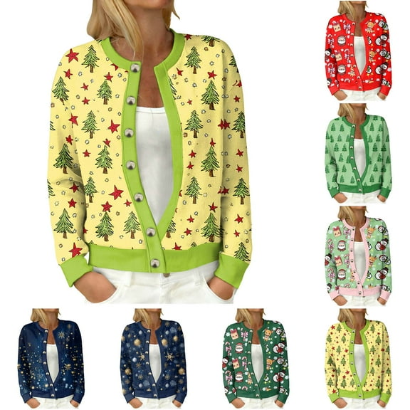 larppty Women's Christmas Sweaters Cardigans Ugly Soft Fuzzy Knit Long Sleeve Pullover for Christmas Party Holiday（Dark Green，XXL）