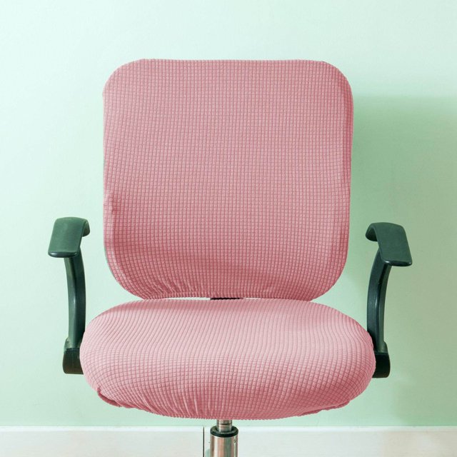 Langgg Computer Chair Cover Swivel Chair Cover for Rotating Chair Pink