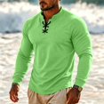 thumbnail image 2 of FOPSUFGWFO Men's Vintage V-Neck T-Shirt Breathable Daily Wear Viking Gothic Sweatshirts Casual Long Sleeve Lightweight Blouses M, 2 of 5