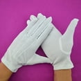 thumbnail image 2 of Jumpingount Guantes de etiqueta Diseño de rayas estéreo Modernos Cómodos Manoplas fáciles de usar Combinación perfecta para desfiles militares guantes y mitones Blanco, 2 of 6
