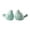 Blue, variant on Urban Ceramic Sitting Bird Figurine Assortment of Two Gloss Finish Light Blue