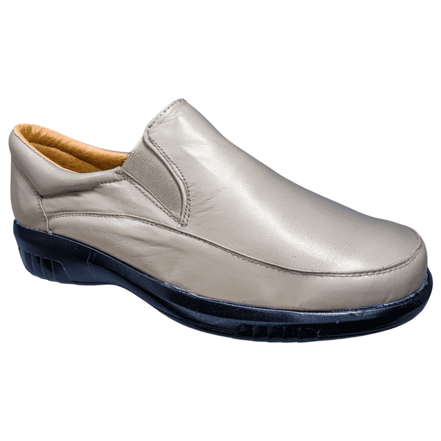Zapato de Hombre en Piel Borrego para Pie Diabetico Comodo Mocasin Confort 02MD