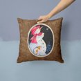 thumbnail image 2 of Carolines Treasures SS8793PW1414 Snowman with Papillon Fabric Decorative Pillow, 14Hx14W, multicolor, 2 of 4