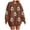 Brown, variant on Women Sequin Halloween Sweatshirts Long Sleeve Sparkle Glitter Pumpkin Ghost Halloween Ugly Pullover (Black, XL)