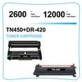 thumbnail image 3 of Ink realm Compatible Toner Cartridge + Drum Unit Set Replacement for Brother TN-450 DR-420 (5 x TN-450 Toner + 3 x DR-420 Drum Unit), 3 of 8