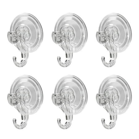 

6Pcs Suction Cup Hooks Vacuum Suction Shower Hooks Heavy Duty Suction Cup Hanger