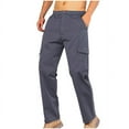 thumbnail image 2 of IROINNID Cargo Pants for Men Deals Cotton Solid Straight Leg Work Pants Casual Relaxed Fit Cargo Pants Comfy Trousers,Gray, 2 of 7