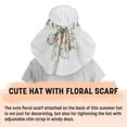 thumbnail image 4 of Solaris Sun Hats for Women with Neck Flap, Wide Brim, UV Protection UPF 50+, Foldable Fishing Cap with 2 Replaceable Ribbons for Outdoor Camping, Traveling, and Hiking, White, 4 of 8