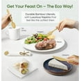 thumbnail image 6 of Luxury Pre-Rolled Napkin and  Cutlery Set (50 Pack, 200 PCS)    Disposable Wrapped Cutlery, 6 of 7