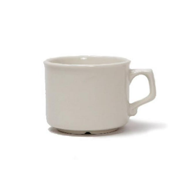 Tuxton China HP1-04A Tea Cup with Large Handle - 3 Dozen