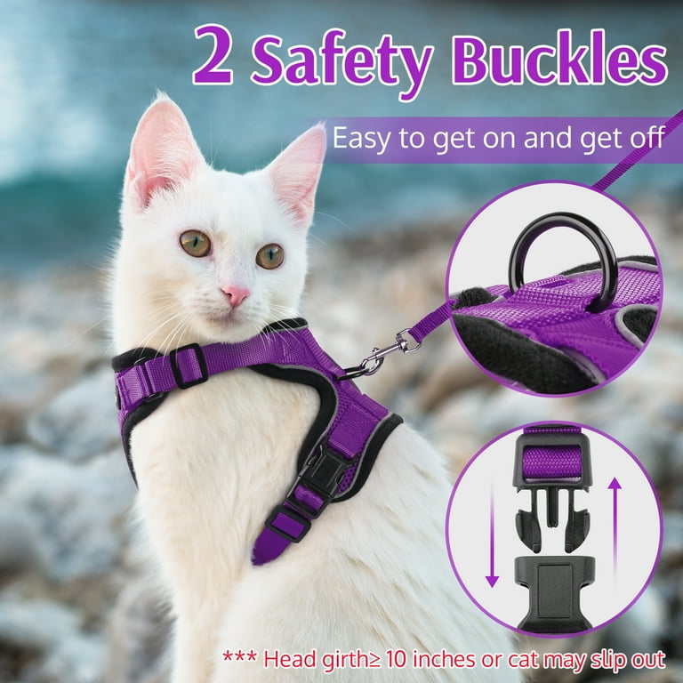 Rabbitgoo Cat Harness and Leash Combo, Adjustable Vest, Breathable