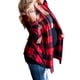 thumbnail image 4 of Camisa de mujer de manga larga a cuadros chaqueta suelta para niña con botones de poliéster blusa informal para mujer ropa, XXL Vogacara  AP003842-05, 4 of 7