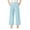 Light Blue, variant on KAUOD Girl's Button Down Elastic High Waist Wide Leg Dress Pants Business Casual Solid Trousers with Pockets Pants