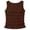 Coffee, variant on EYNMVR Women's Summer Sleeveless Shirred Crop Tank Top Crew Neck Smocked Ruffle Hem Shirt Top