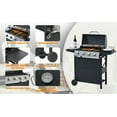 thumbnail image 4 of iCapeson 4-Burner Propane Gas Grill, 34,000 BTU Stainless Steel Outdoor BBQ Grill with 2 Side Shelves, Porcelain Grates, Wheels & Bottle Opener for Backyard, Patio Cooking, 4 of 8