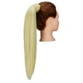 thumbnail image 2 of LELINTA Straight Ponytail Extension 20"/28" Clip in on Wrap Around Drawstring Ponytail Hair Extension Long Synthetic Hair Pieces for Women - 140-160G # Bleach Blonde(11colors), 2 of 8