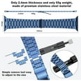 thumbnail image 5 of Fitlink Ultra Thin Metal Wristband Strap for Apple Watch 38/40/41/42/44/45mm, Compatible with Apple Watch Series 7/6/5/4/3/2/1/SE((Blue-38/40/41mm), 5 of 8