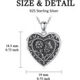 thumbnail image 6 of Birth Flower Locket Necklace for Women 925 Sterling Silver Flower Butterfly Heart Photo Locket Necklaces Birthday Jewelry Gifts for Mom Daughter Wife Sister, 6 of 6