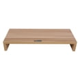 thumbnail image 2 of Qiilu Wooden Stand LED LCD Computer Monitor Riser Desktop Organizer Display Bracket Rack, 2 of 11