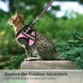 thumbnail image 4 of Howarmer Pink Cat Harness and Leash, Escape Proof Adjustable Cat Vest Harnesses for Walking, Soft Harness for Puppy Small Medium Large Cats, M, 4 of 7