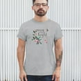 thumbnail image 3 of Tee Hunt Merry and Bright Cute Christmas T-Shirt Jolly Santa Xmas Men's Tee, Gray, XX-Large, 3 of 5
